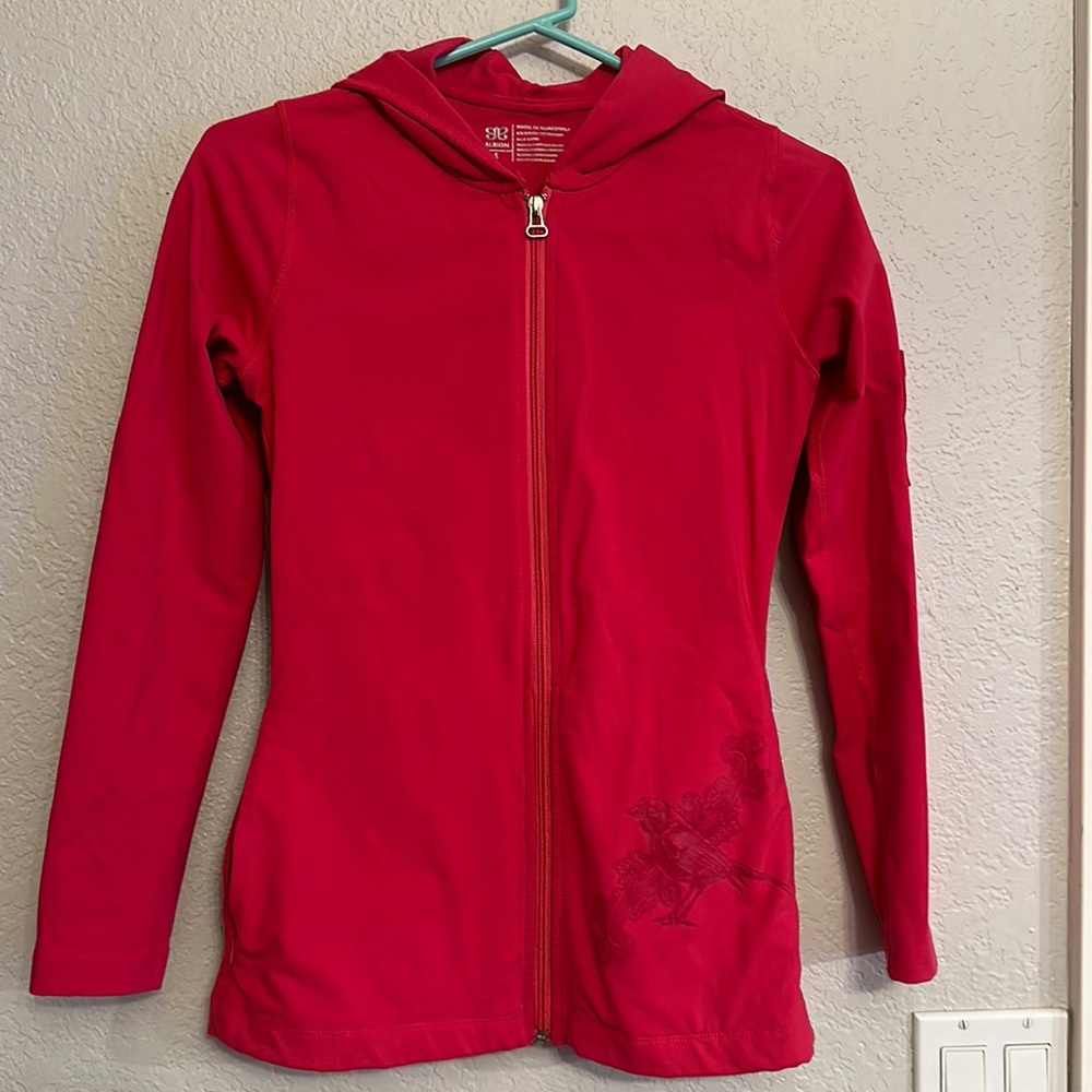 Albion by Shabby Apple Hot Pink Zip Up Hoodie Womens Size S